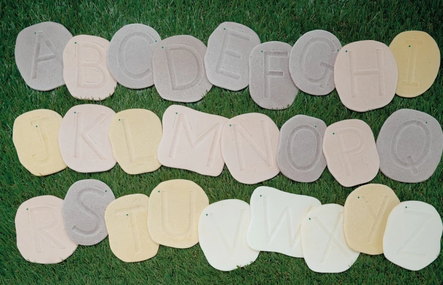 Yellow Door Literacy Outdoors | Feels-Write Uppercase Letter Stones