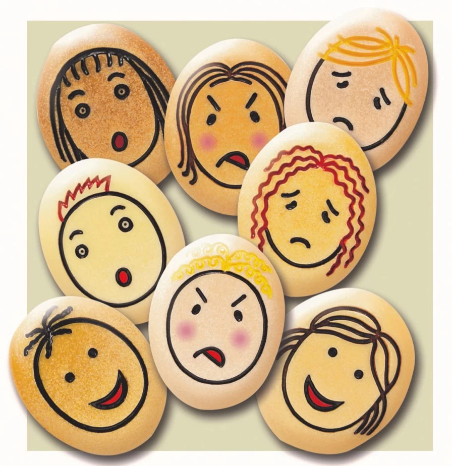 Yellow Door Pebbles | Jumbo Emotion Stones