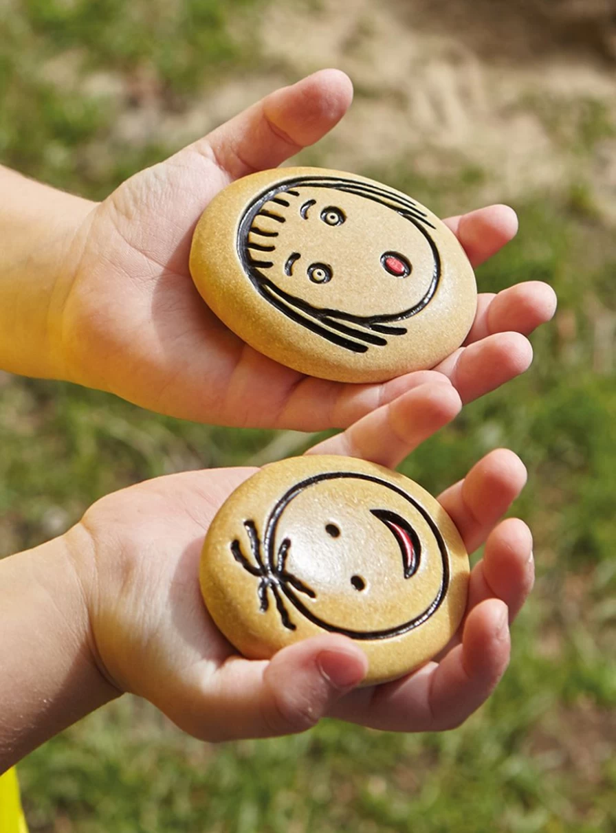 Yellow Door Pebbles | Jumbo Emotion Stones