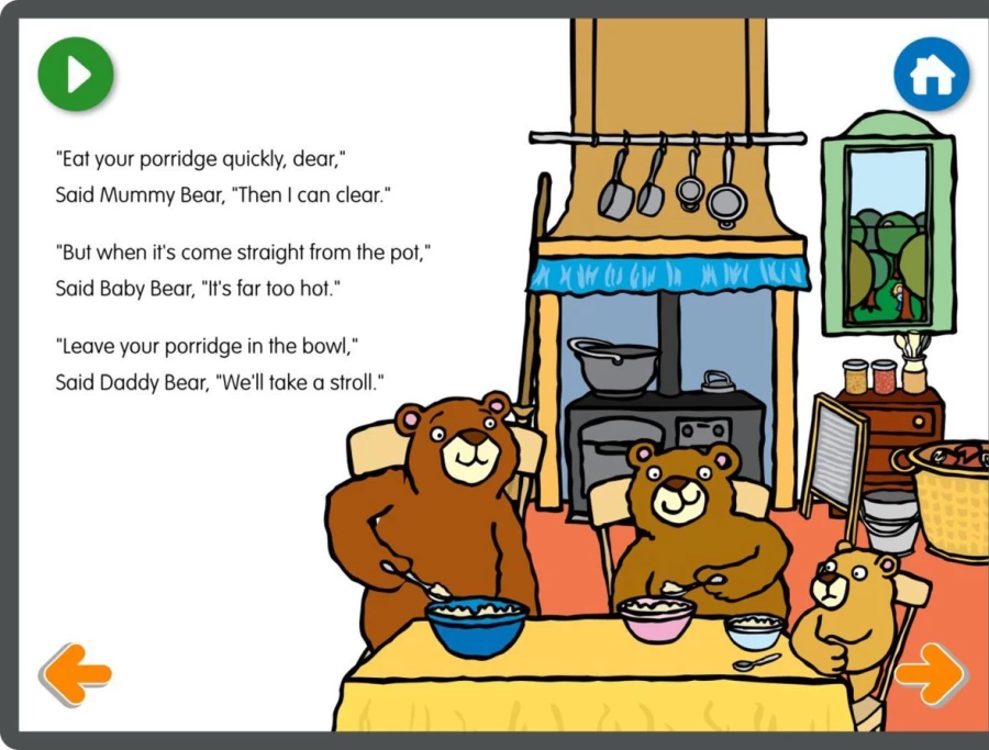 Yellow Door Comprehension | Goldilocks And The Three Bears App