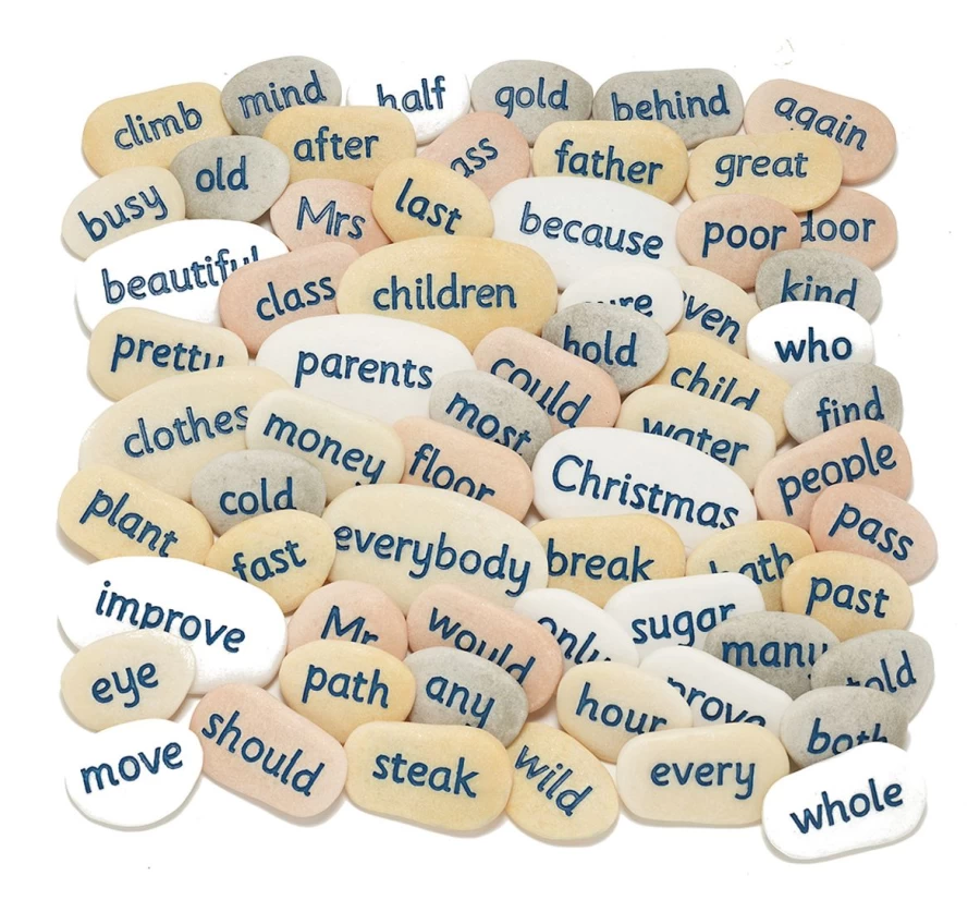 Yellow Door Literacy Outdoors | Tricky Word Pebbles