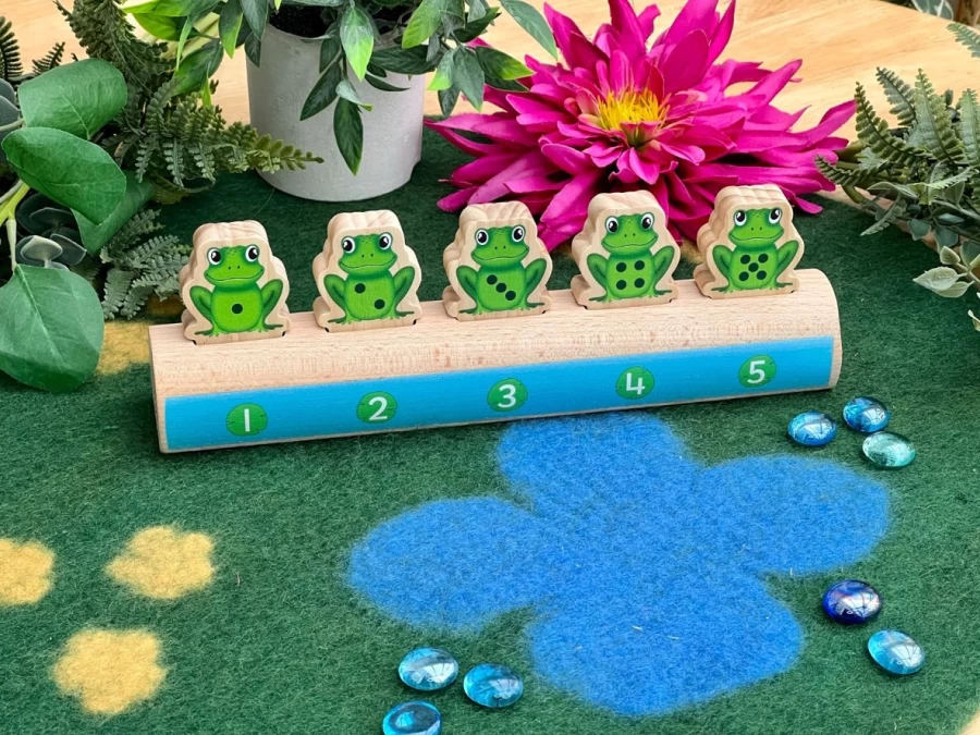 Yellow Door Number | Five Frogs On A Log