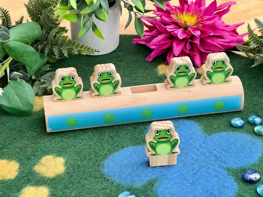Yellow Door Number | Five Frogs On A Log
