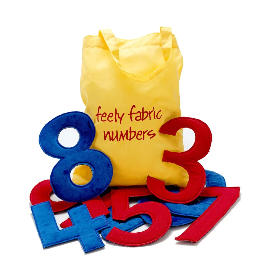 Yellow Door Number | Feely Fabric Numbers