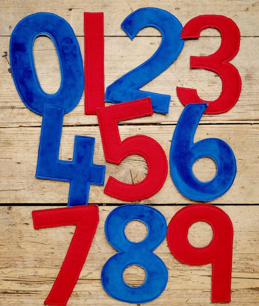 Yellow Door Number | Feely Fabric Numbers