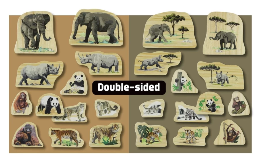 Yellow Door Science | Endangered Animal Families Wooden Characters