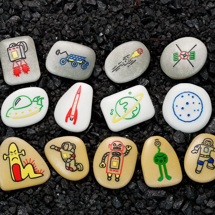 Yellow Door Literacy Outdoors | Story Stones Outer Space