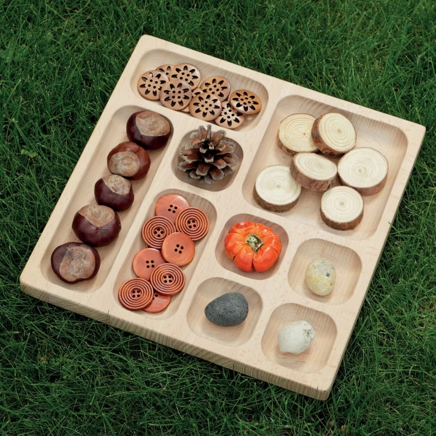 Yellow Door Maths Outdoors | Natural Tinker Tray