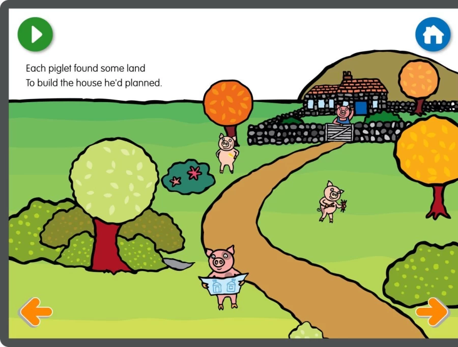 Yellow Door Comprehension | The Three Little Pigs App