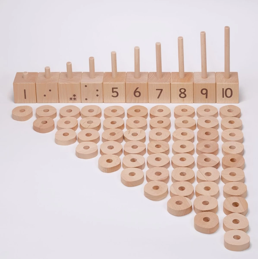 Yellow Door Wooden Resources | 1-10 Natural Number Stacker