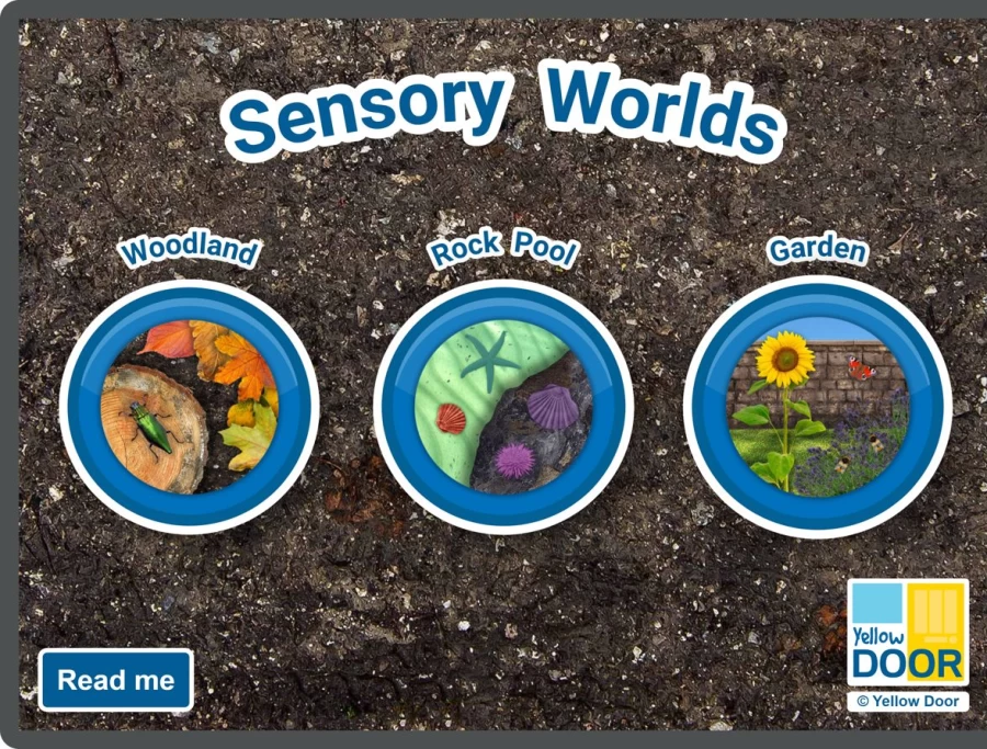 Yellow Door Social & Emotional Development | Sensory Worlds App: Woodland, Rock Pool, Garden