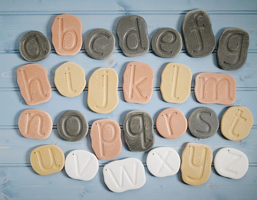 Yellow Door Literacy Outdoors | Feels-Write Lowercase Letter Stones