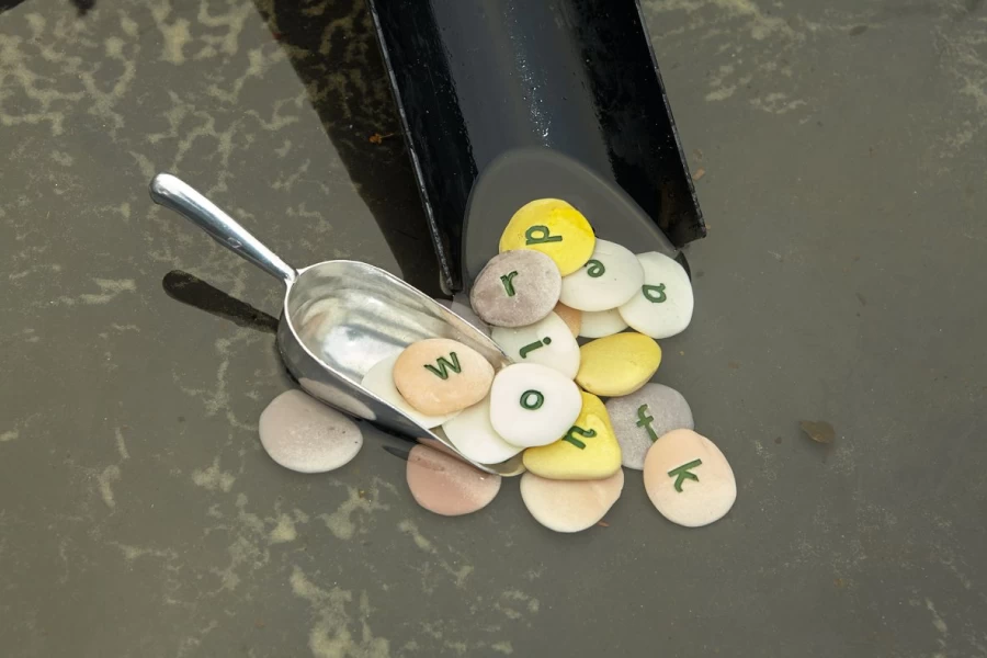 Yellow Door Literacy Outdoors | Alphabet Pebbles