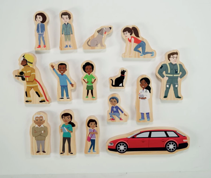 Yellow Door Wooden Resources | Superhero Wooden Characters