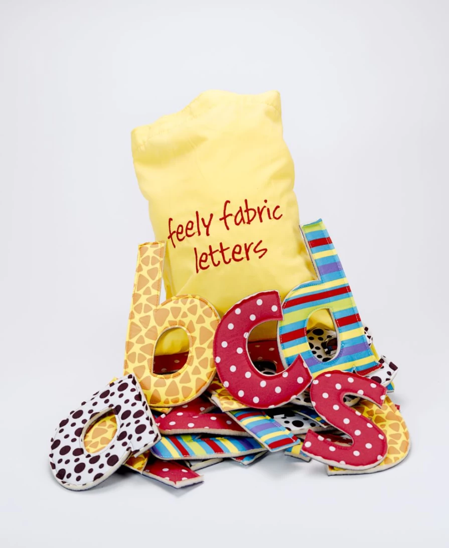 Yellow Door Alphabet | Feely Fabric Letters