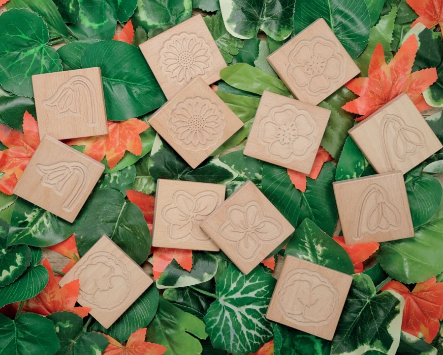Yellow Door Wooden Resources | Match Me Sensory Flower Tiles